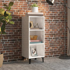 Dressoir 34,5x32,5x90 cm bewerkt hout hoogglans wit