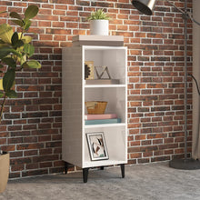 Dressoir 34,5X32,5X90 Cm Bewerkt Hout Hoogglans Wit