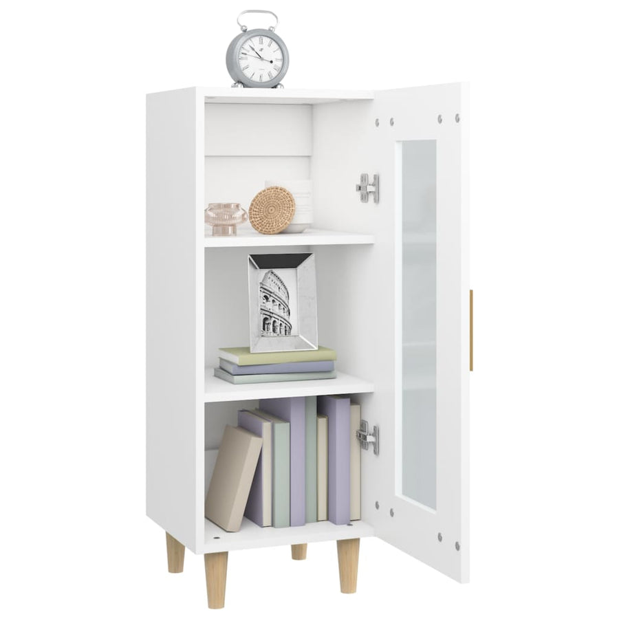 Dressoir 34,5X34X90 Cm Bewerkt Hout Wit