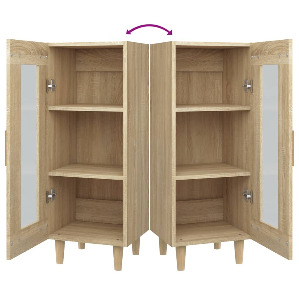 Dressoir 34,5X34X90 Cm Bewerkt Hout Sonoma eiken