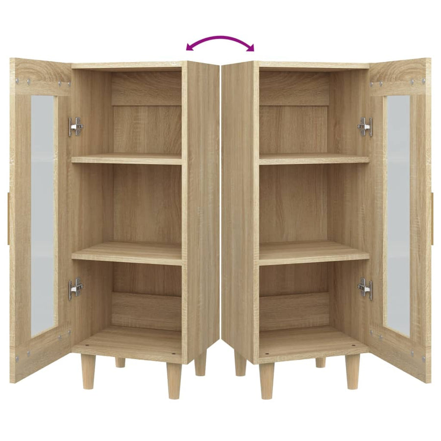 Dressoir 34,5X34X90 Cm Bewerkt Hout Sonoma eiken