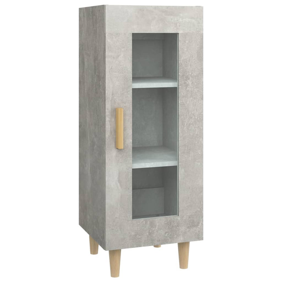 Dressoir 34,5X34X90 Cm Bewerkt Hout Betongrijs