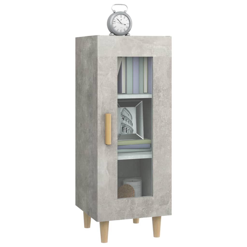 Dressoir 34,5X34X90 Cm Bewerkt Hout Betongrijs