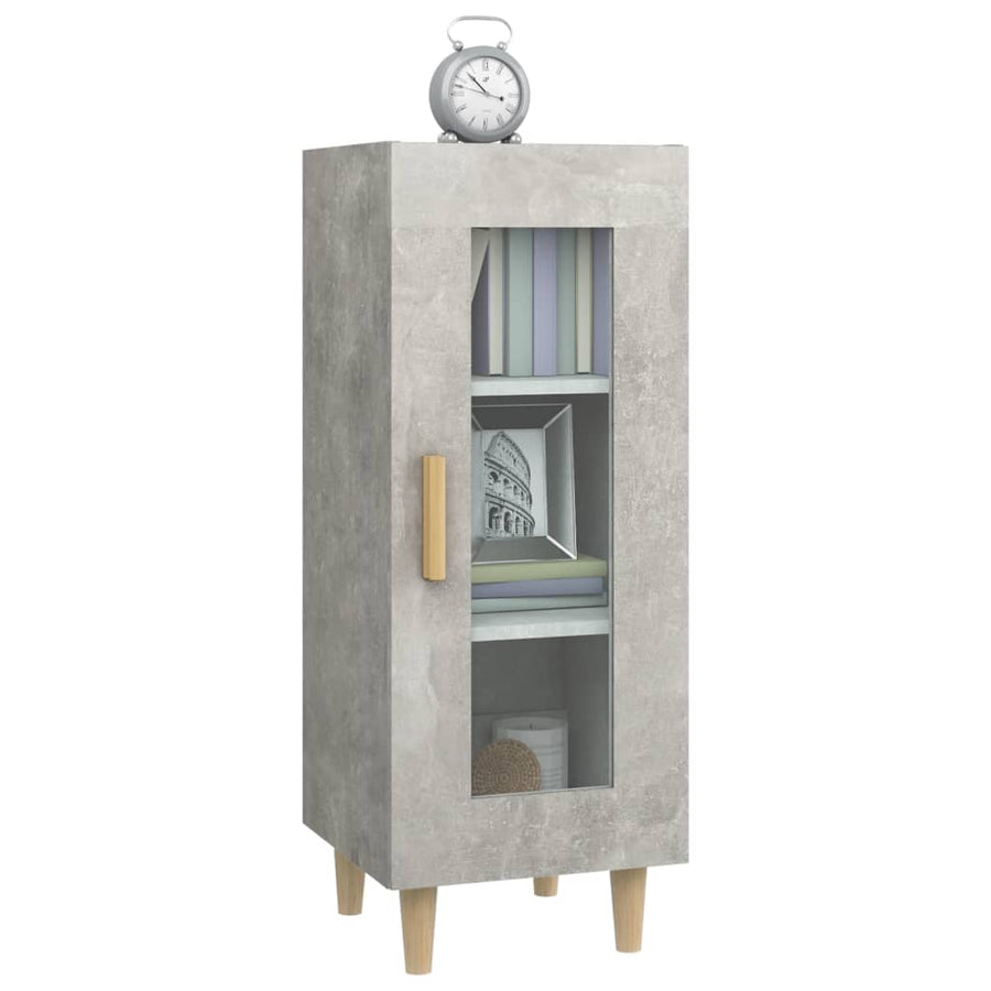 Dressoir 34,5X34X90 Cm Bewerkt Hout Betongrijs