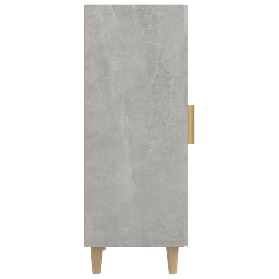 Dressoir 34,5X34X90 Cm Bewerkt Hout Betongrijs