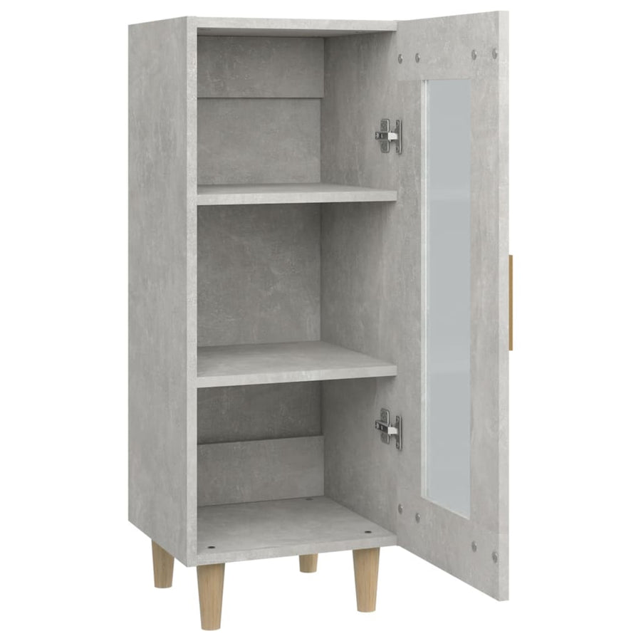 Dressoir 34,5X34X90 Cm Bewerkt Hout Betongrijs