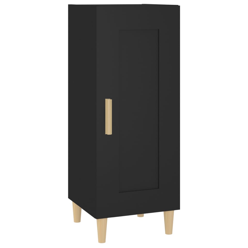 Dressoir 34,5X34X90 Cm Bewerkt Hout Zwart
