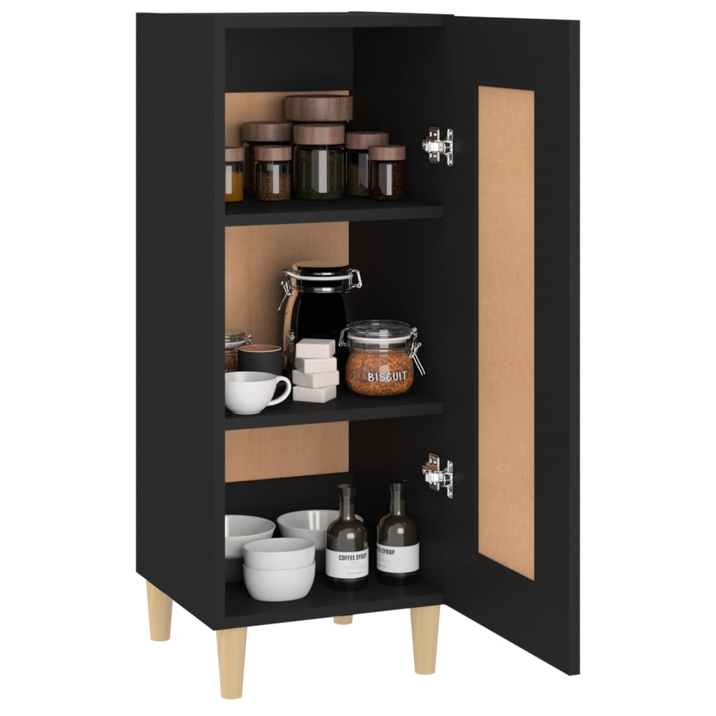 Dressoir 34,5X34X90 Cm Bewerkt Hout Zwart