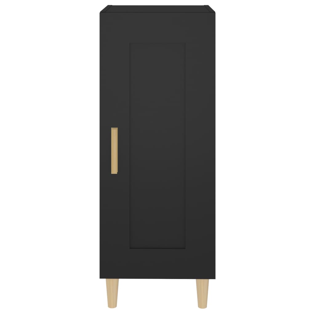 Dressoir 34,5X34X90 Cm Bewerkt Hout Zwart