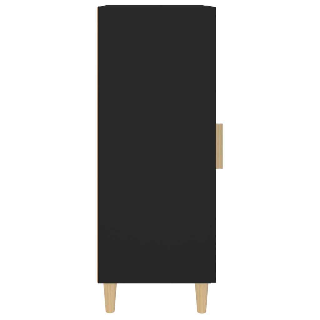 Dressoir 34,5X34X90 Cm Bewerkt Hout Zwart