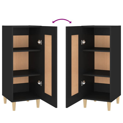 Dressoir 34,5X34X90 Cm Bewerkt Hout Zwart