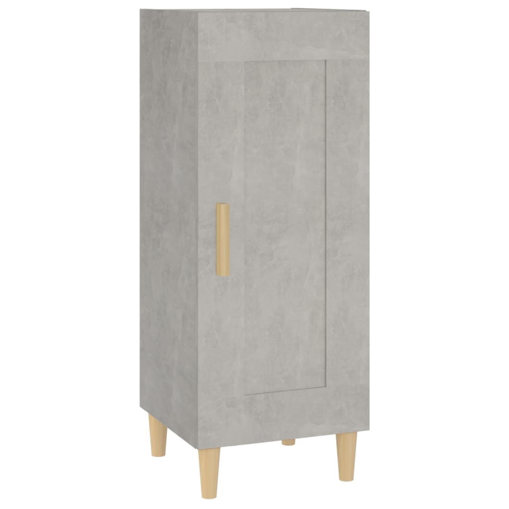 Dressoir 34,5X34X90 Cm Bewerkt Hout Betongrijs