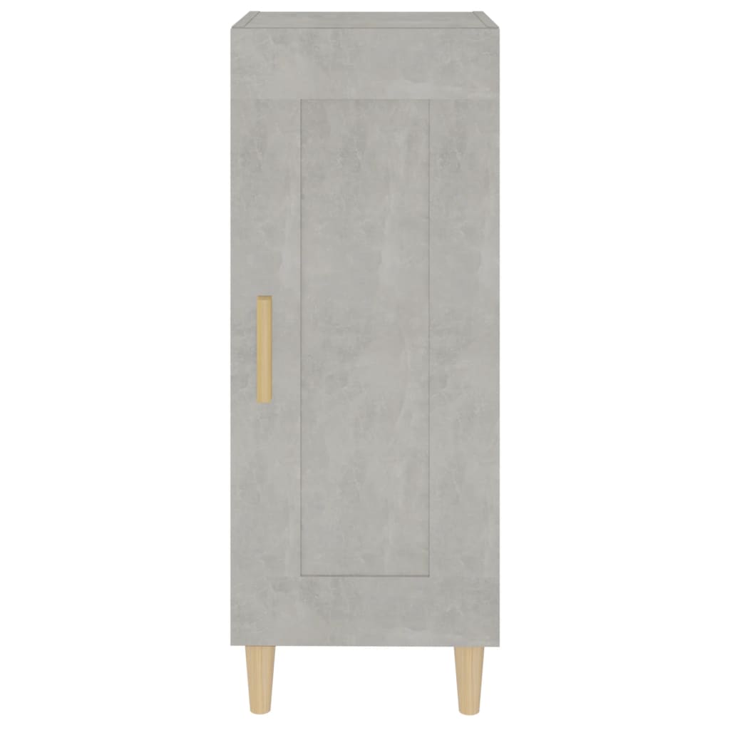 Dressoir 34,5X34X90 Cm Bewerkt Hout Betongrijs