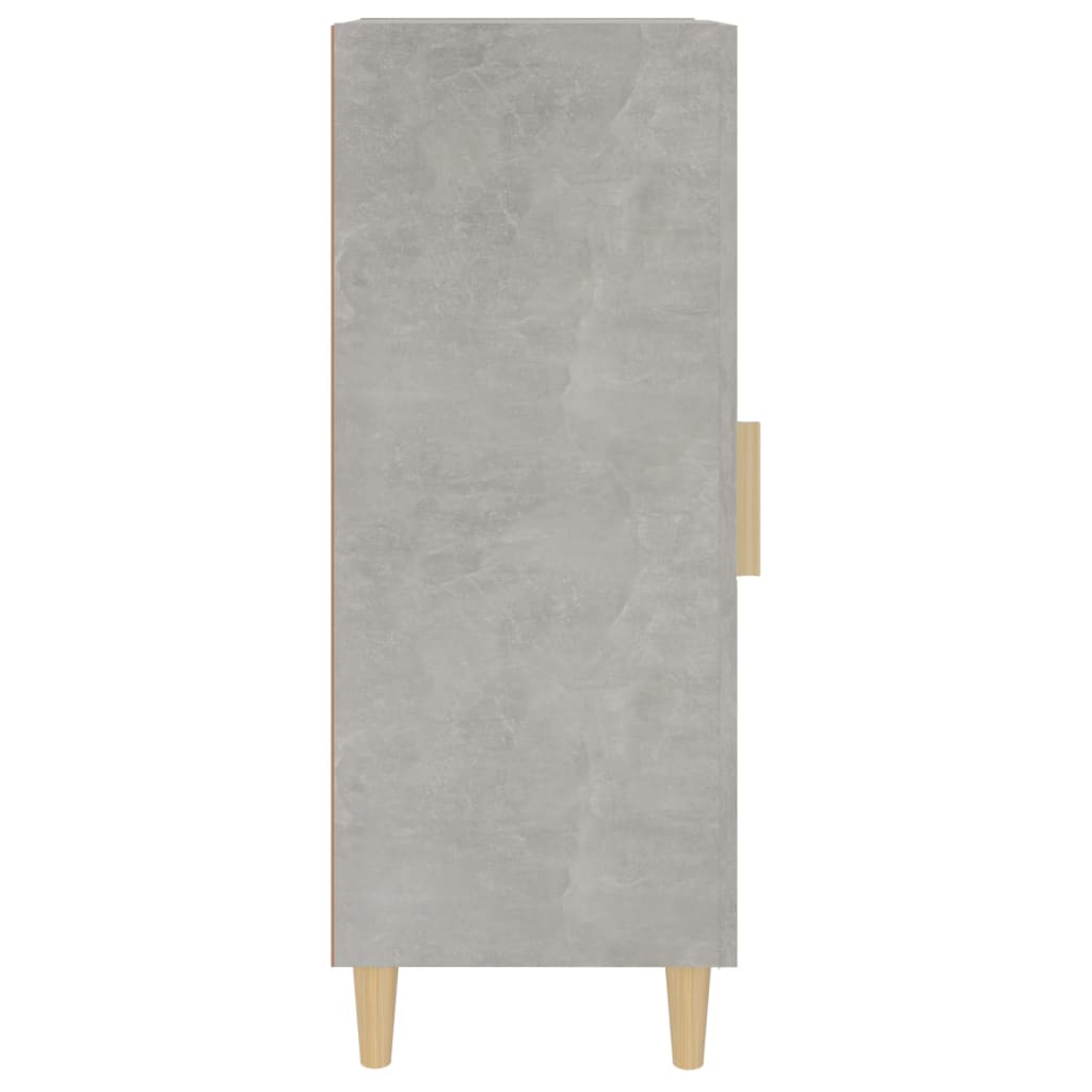Dressoir 34,5X34X90 Cm Bewerkt Hout Betongrijs