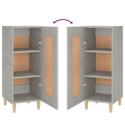 Dressoir 34,5X34X90 Cm Bewerkt Hout Betongrijs
