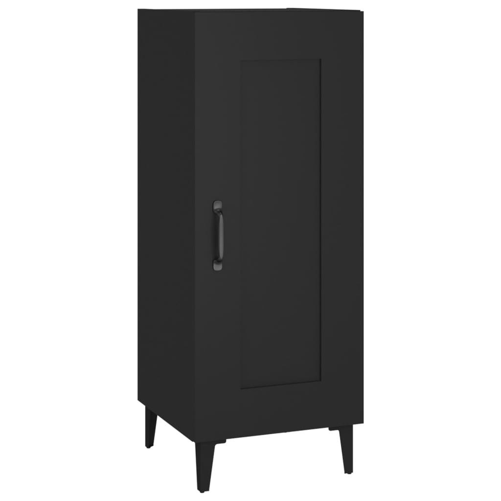 Dressoir 34,5X34X90 Cm Bewerkt Hout Zwart