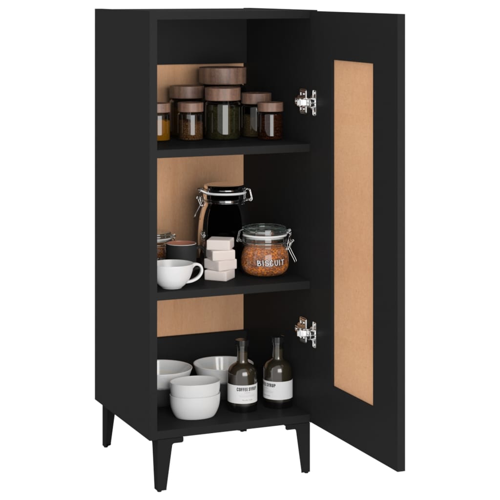 Dressoir 34,5X34X90 Cm Bewerkt Hout Zwart