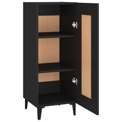 Dressoir 34,5X34X90 Cm Bewerkt Hout Zwart