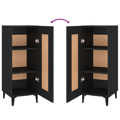 Dressoir 34,5X34X90 Cm Bewerkt Hout Zwart
