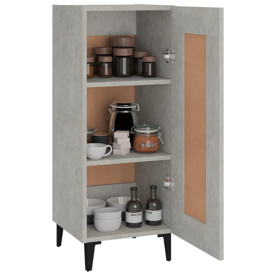 Dressoir 34,5X34X90 Cm Bewerkt Hout Betongrijs
