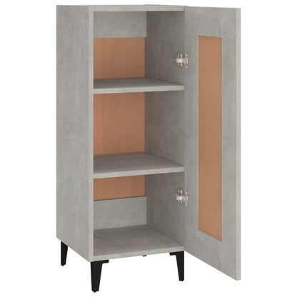 Dressoir 34,5X34X90 Cm Bewerkt Hout Betongrijs