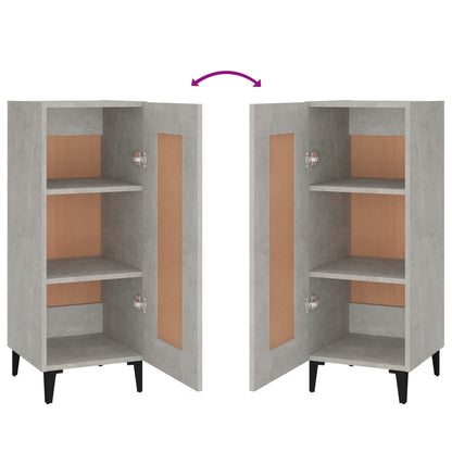 Dressoir 34,5X34X90 Cm Bewerkt Hout Betongrijs