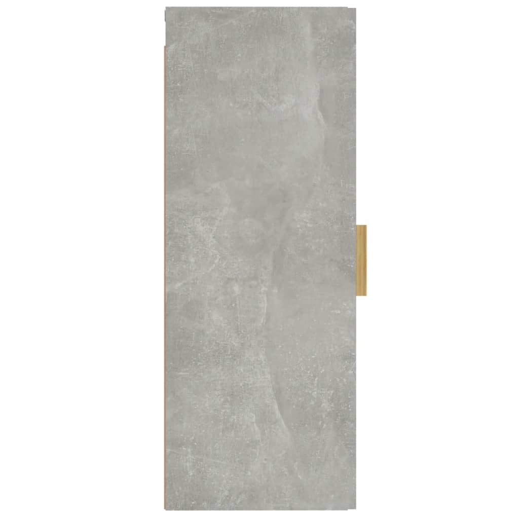 Wandkast 34,5X34X90 Cm Bewerkt Hout Betongrijs