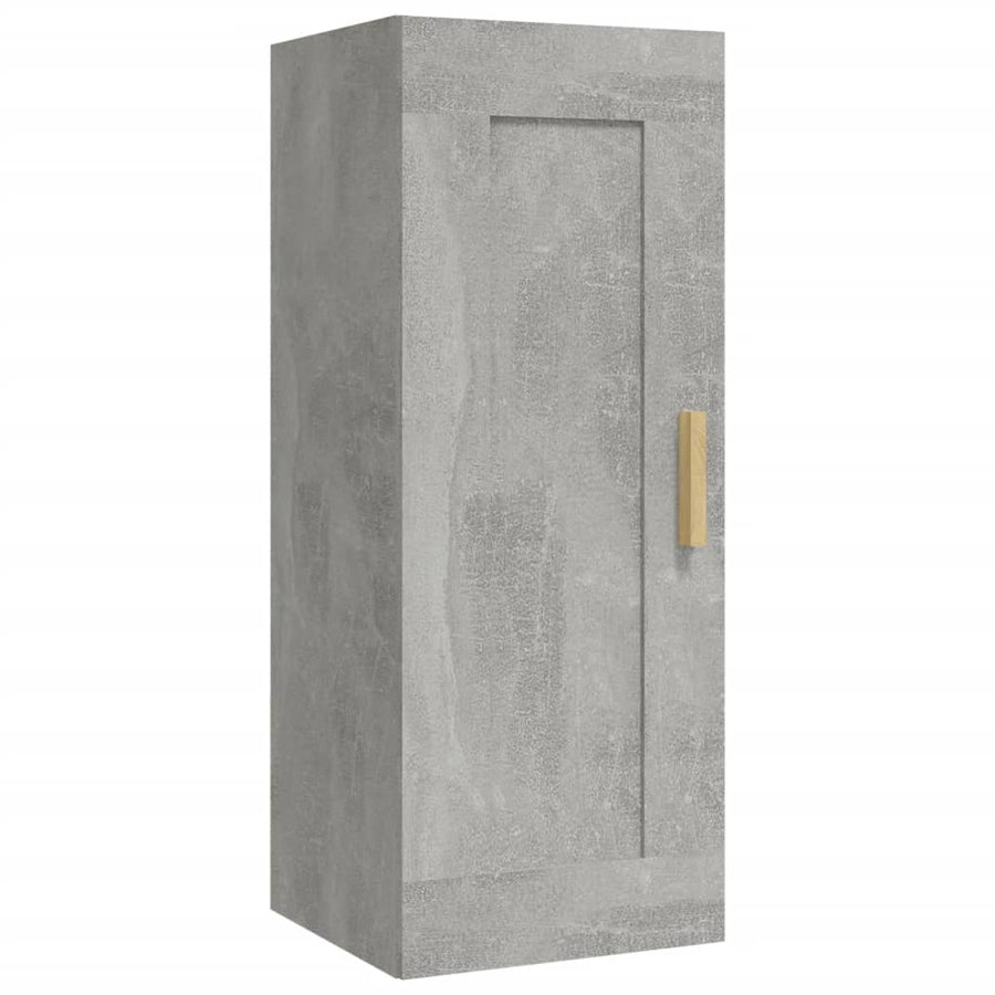 Wandkast 35X34X90 Cm Bewerkt Hout Betongrijs