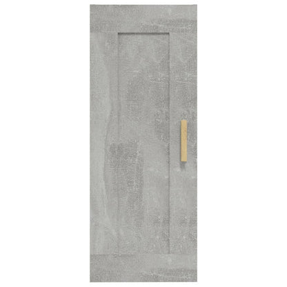 Wandkast 35X34X90 Cm Bewerkt Hout Betongrijs