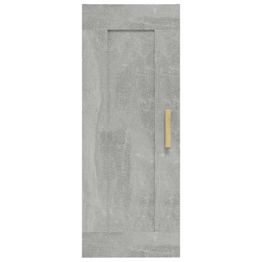 Wandkast 35X34X90 Cm Bewerkt Hout Betongrijs