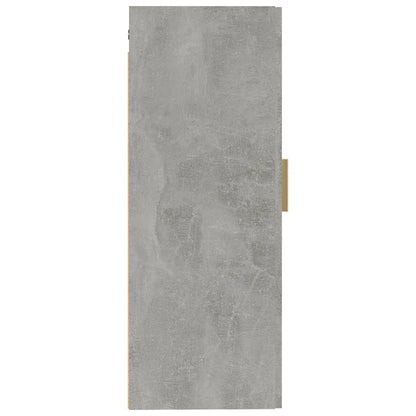 Wandkast 35X34X90 Cm Bewerkt Hout Betongrijs