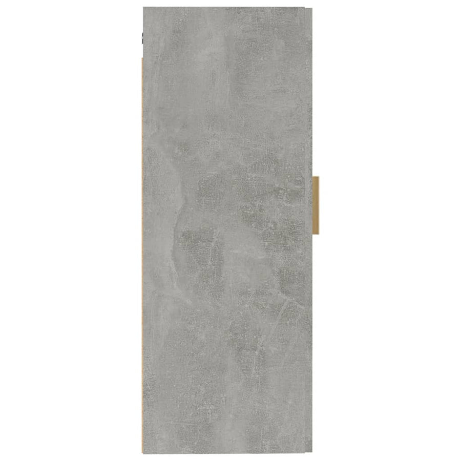 Wandkast 35X34X90 Cm Bewerkt Hout Betongrijs