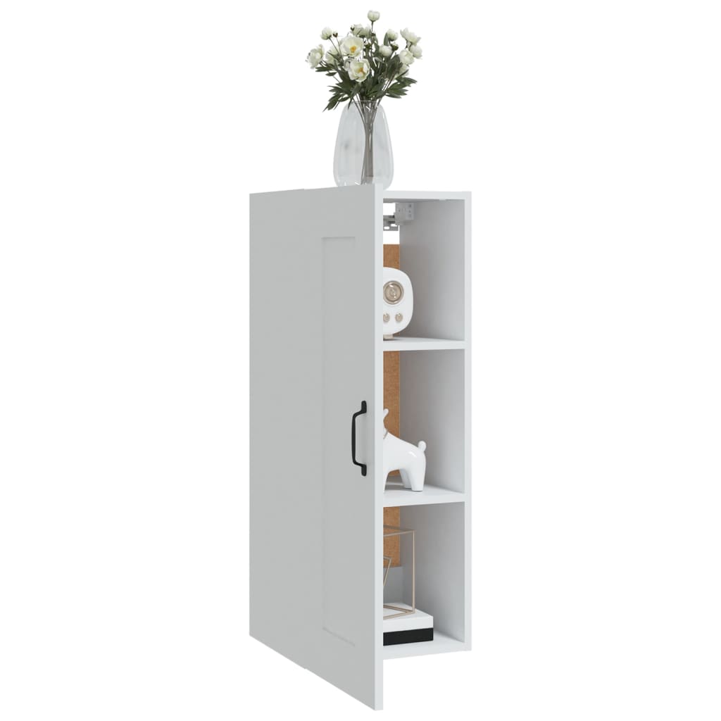Hangkast 35X34X90 Cm Bewerkt Hout Wit