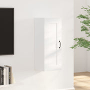 Wall cabinet 35x34x90 cm treated wood white
