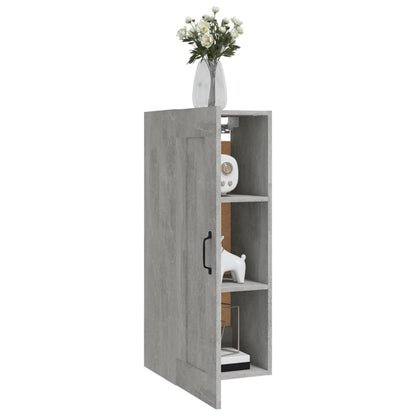 Hangkast 35X34X90 Cm Bewerkt Hout Betongrijs