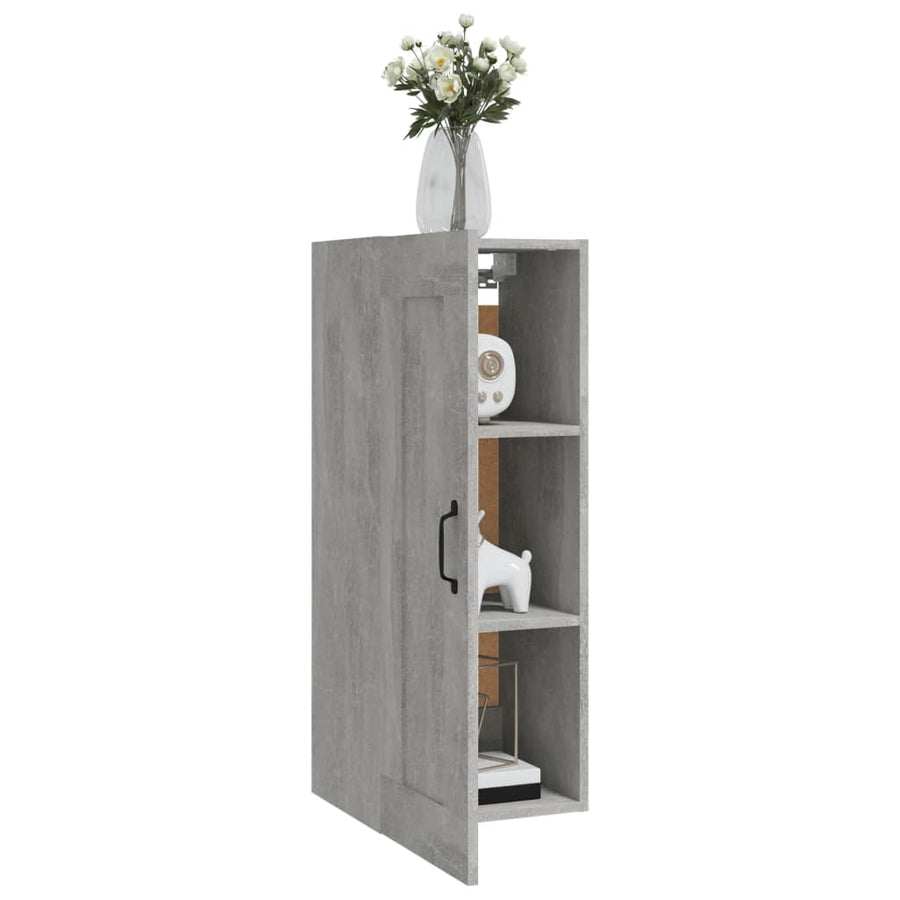 Hangkast 35X34X90 Cm Bewerkt Hout Betongrijs