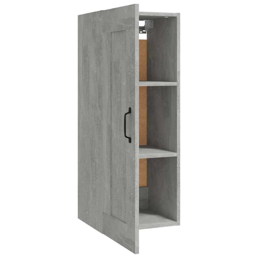 Hangkast 35X34X90 Cm Bewerkt Hout Betongrijs