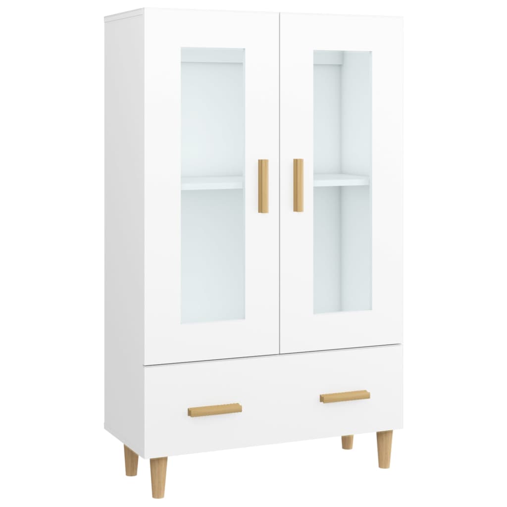 Hoge Kast 70X31X115 Cm Bewerkt Hout Wit