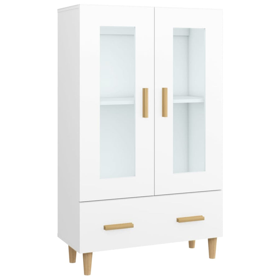 Hoge Kast 70X31X115 Cm Bewerkt Hout Wit