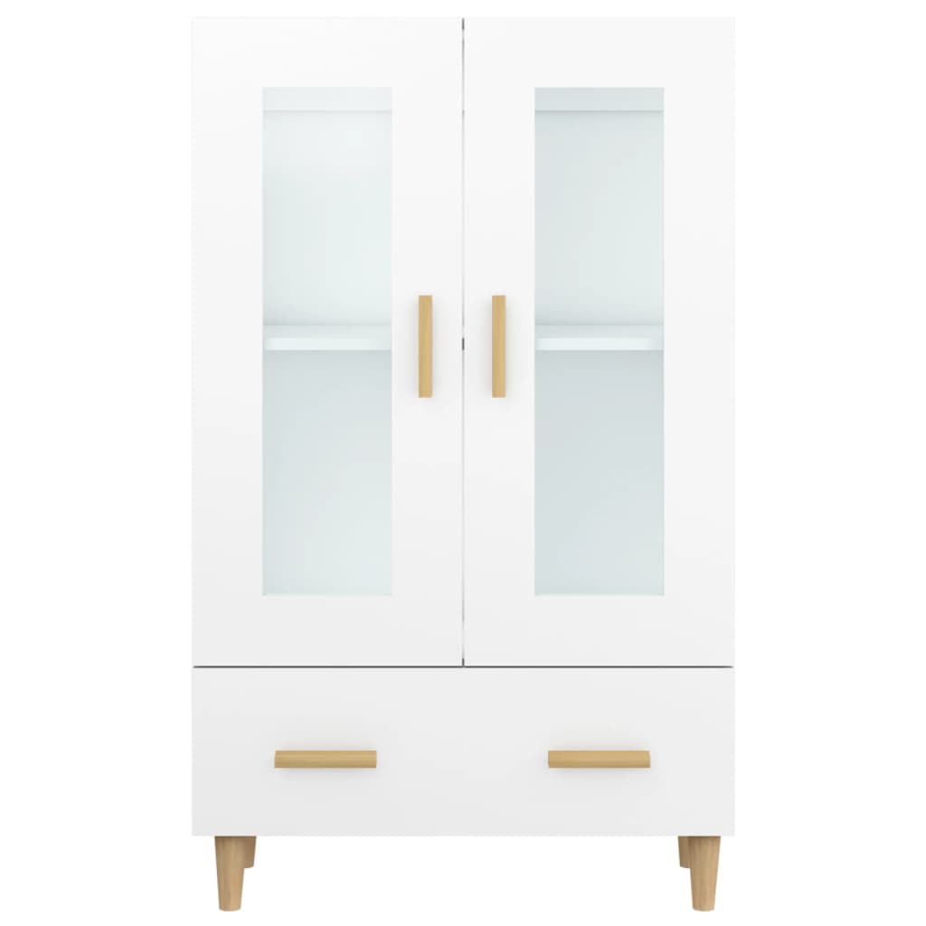 Hoge Kast 70X31X115 Cm Bewerkt Hout Wit