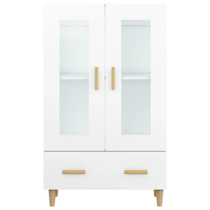 Hoge Kast 70X31X115 Cm Bewerkt Hout Wit