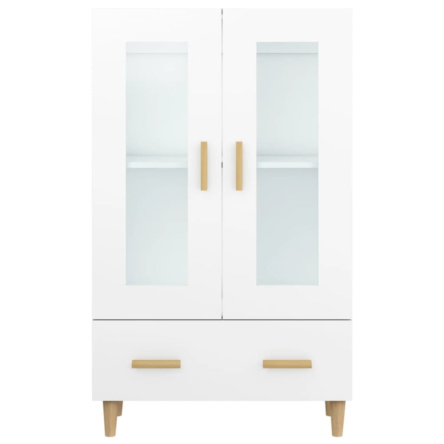 Hoge Kast 70X31X115 Cm Bewerkt Hout Wit