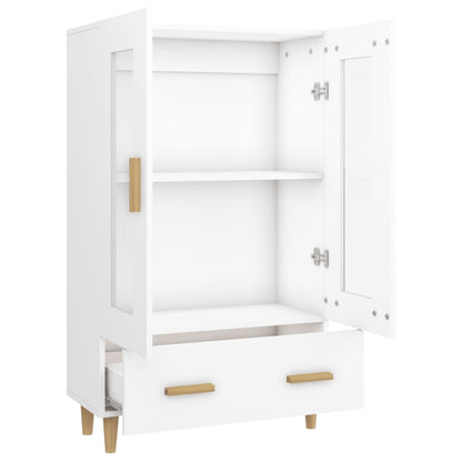Hoge Kast 70X31X115 Cm Bewerkt Hout Wit
