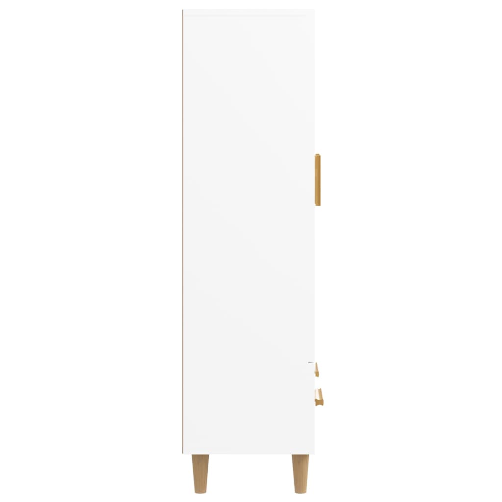 Hoge Kast 70X31X115 Cm Bewerkt Hout Wit
