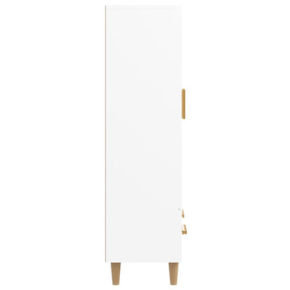 Hoge Kast 70X31X115 Cm Bewerkt Hout Wit