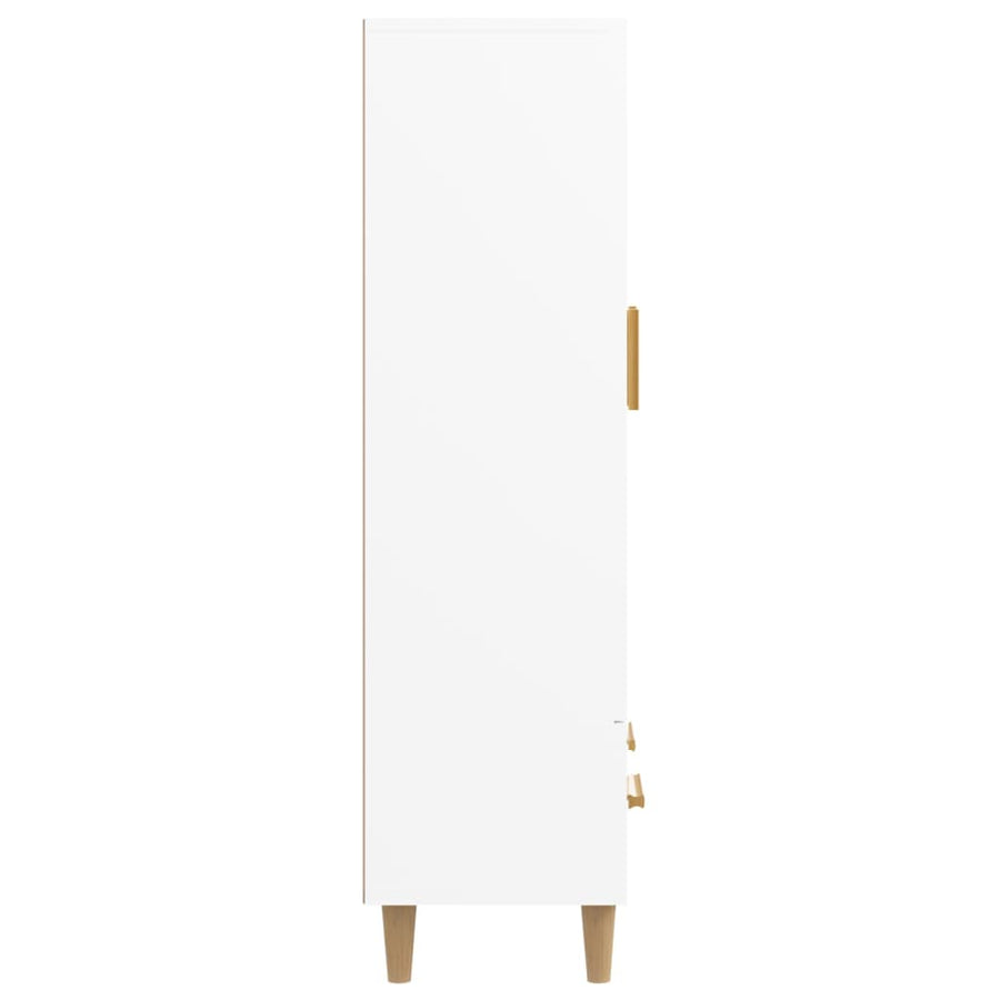 Hoge Kast 70X31X115 Cm Bewerkt Hout Wit