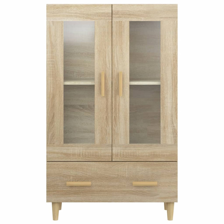 Hoge Kast 70X31X115 Cm Bewerkt Hout Kleurig Sonoma eiken