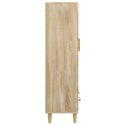 Hoge Kast 70X31X115 Cm Bewerkt Hout Kleurig Sonoma eiken