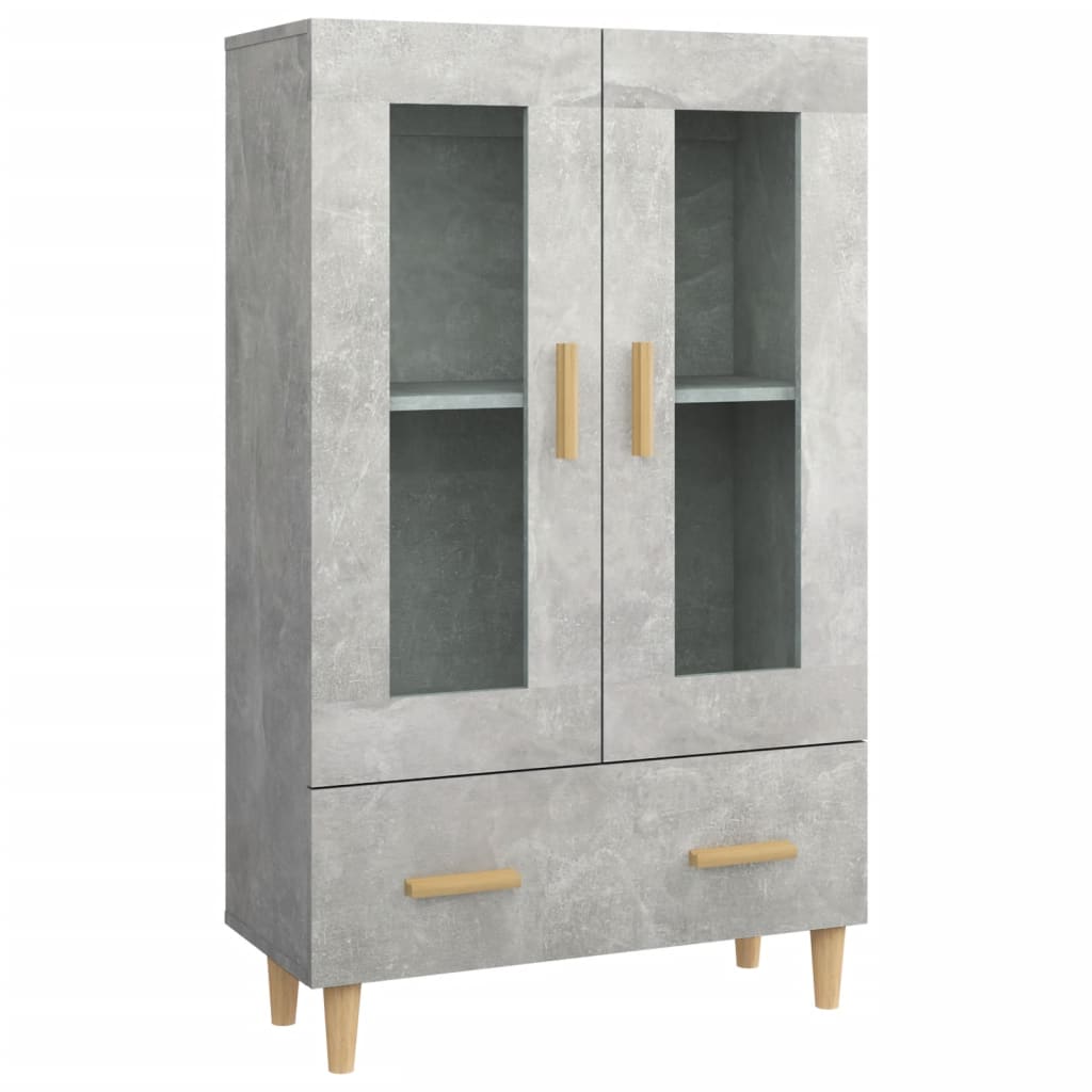 Hoge Kast 70X31X115 Cm Bewerkt Hout Betongrijs