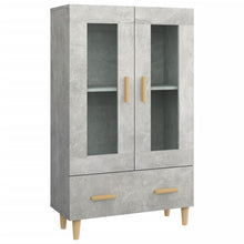 Hoge Kast 70X31X115 Cm Bewerkt Hout Betongrijs